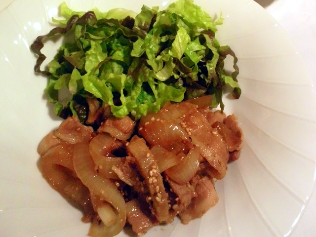 豚肉とレンコンの生姜焼き